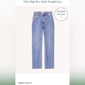 Abercrombie Ultra High Rise Ankle Straight Jean size 29 8 extra short